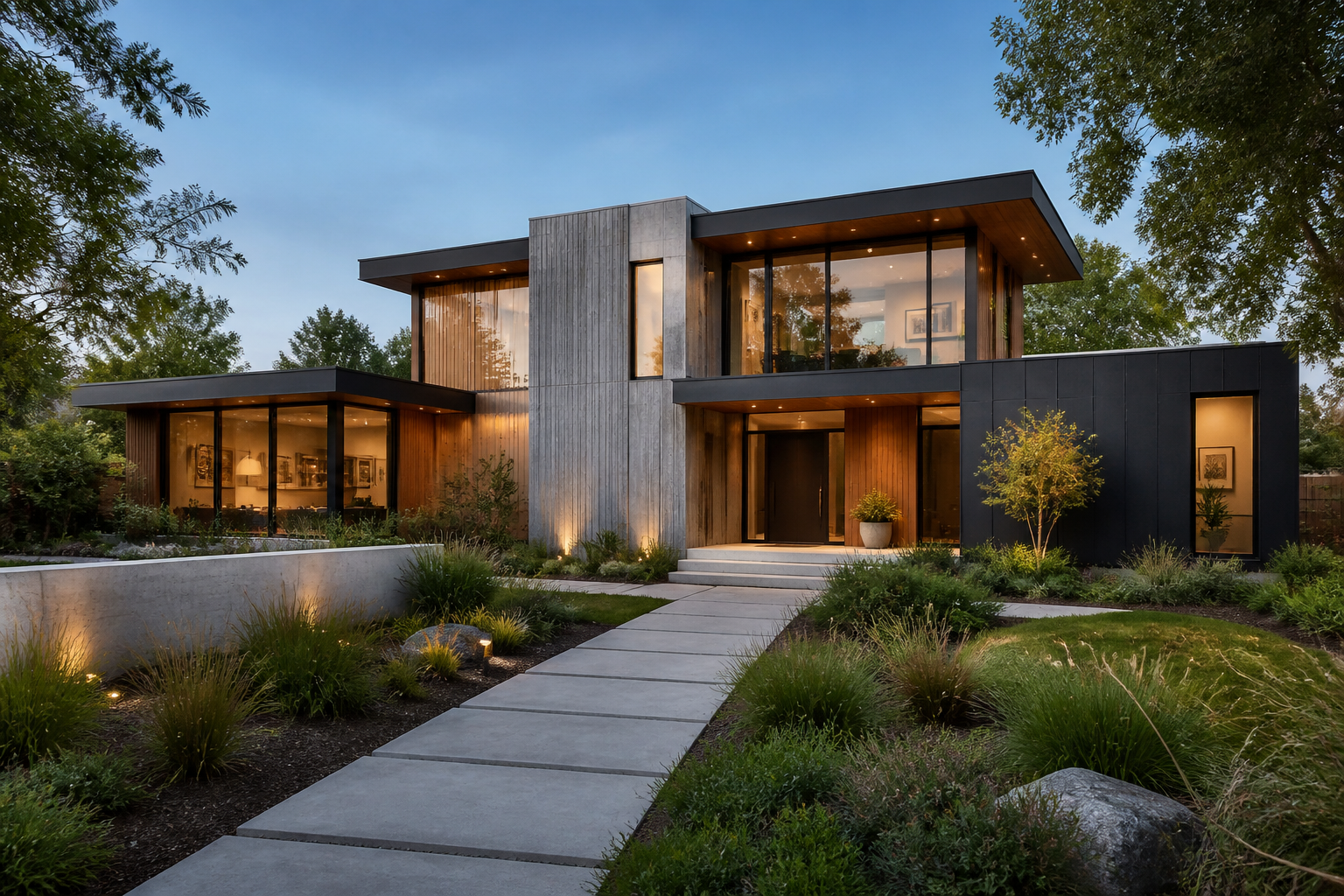 Modern single-family residential home